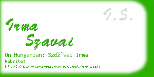 irma szavai business card